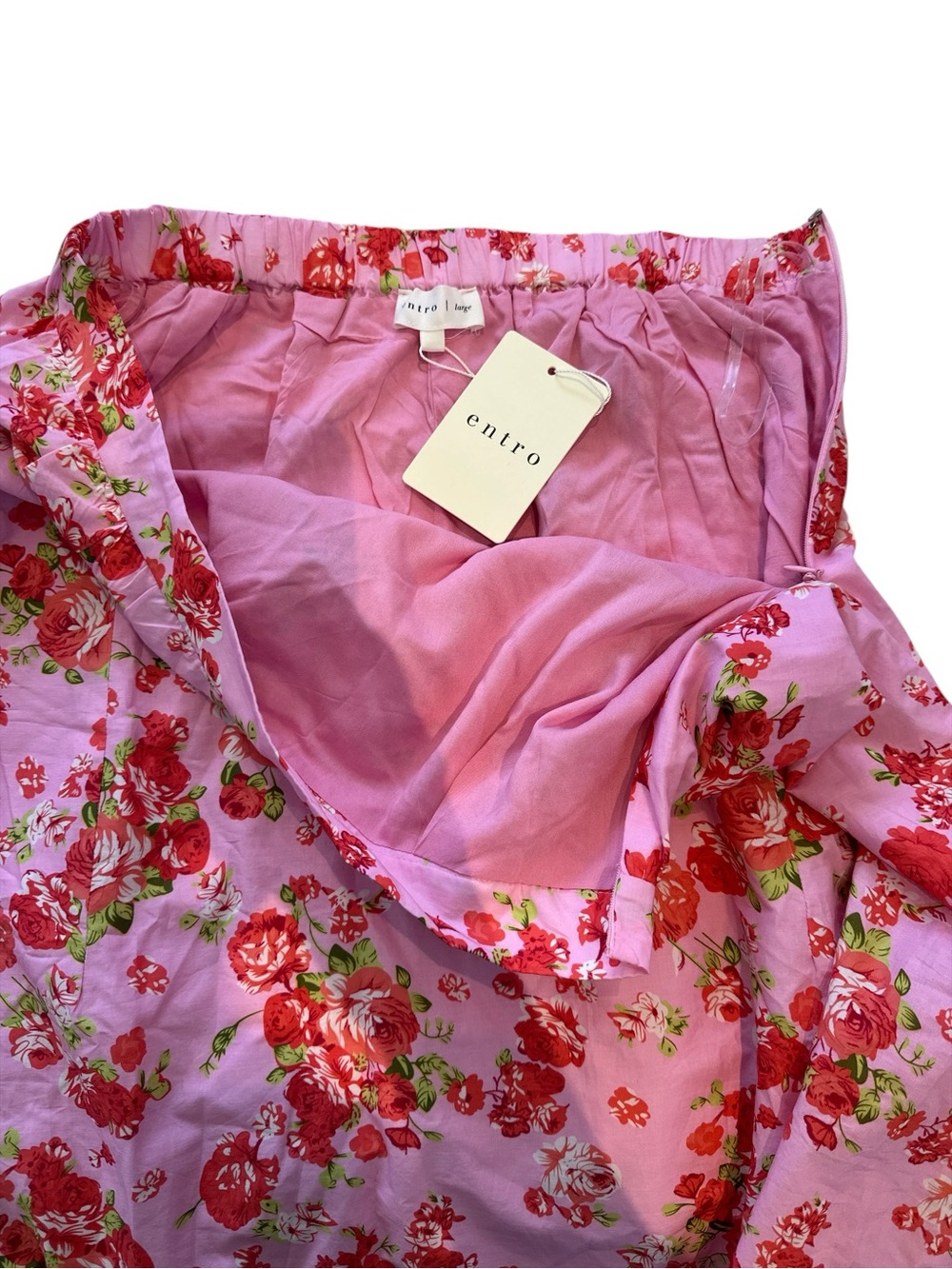 NWT Entro Alma Floral Print Midi Skirt - Picture 8 of 9